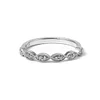 14K White Gold Round Lab Diamond Millegrain Wedding Ring