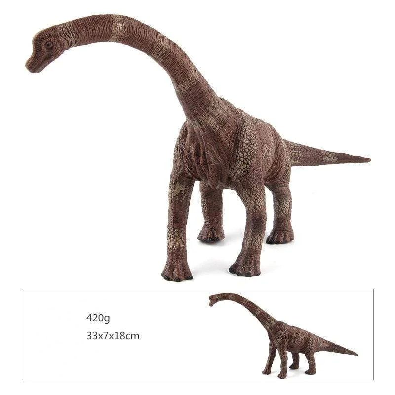 13‘’ Realistic Brachiosaurus Dinosaur Solid Action Figure Model Toy Decor with Flexible Neck