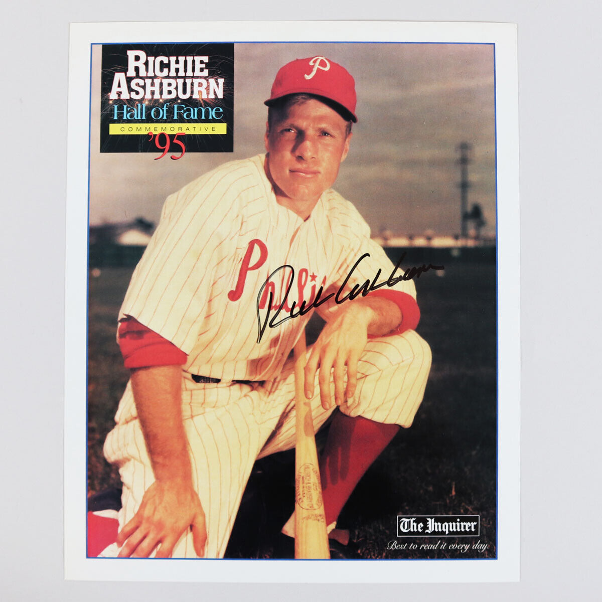 Richie Ashburn Signed Photo Poster painting 11x14 Phillies - COA