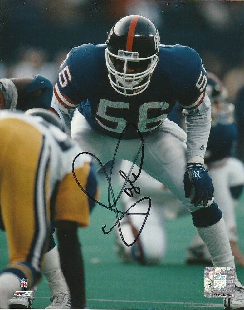 VINTAGE LAWRENCE TAYLOR SIGNED NEW YORK NY GIANTS NFL 8x10 Photo Poster painting #2 AUTOGRAPH