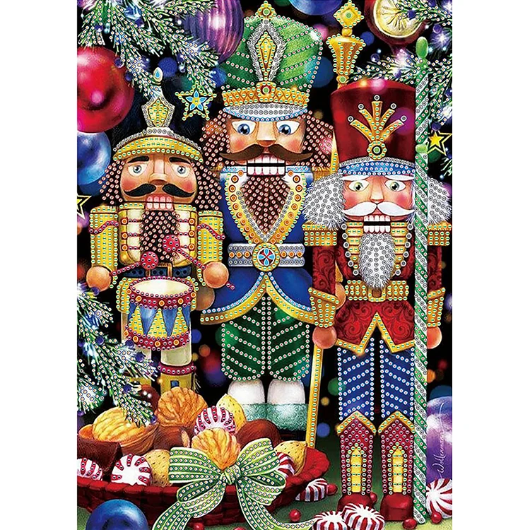 Partial Special-Shaped Diamond Painting - The split nutcracker doll for a long time 30*40CM