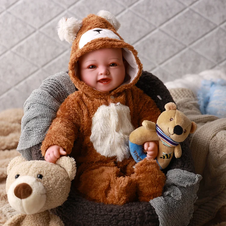 Babeside Smiling Reborn Baby Mia&nbsp;17" Newborn Girl with Mobile Joint Healing of the Heart