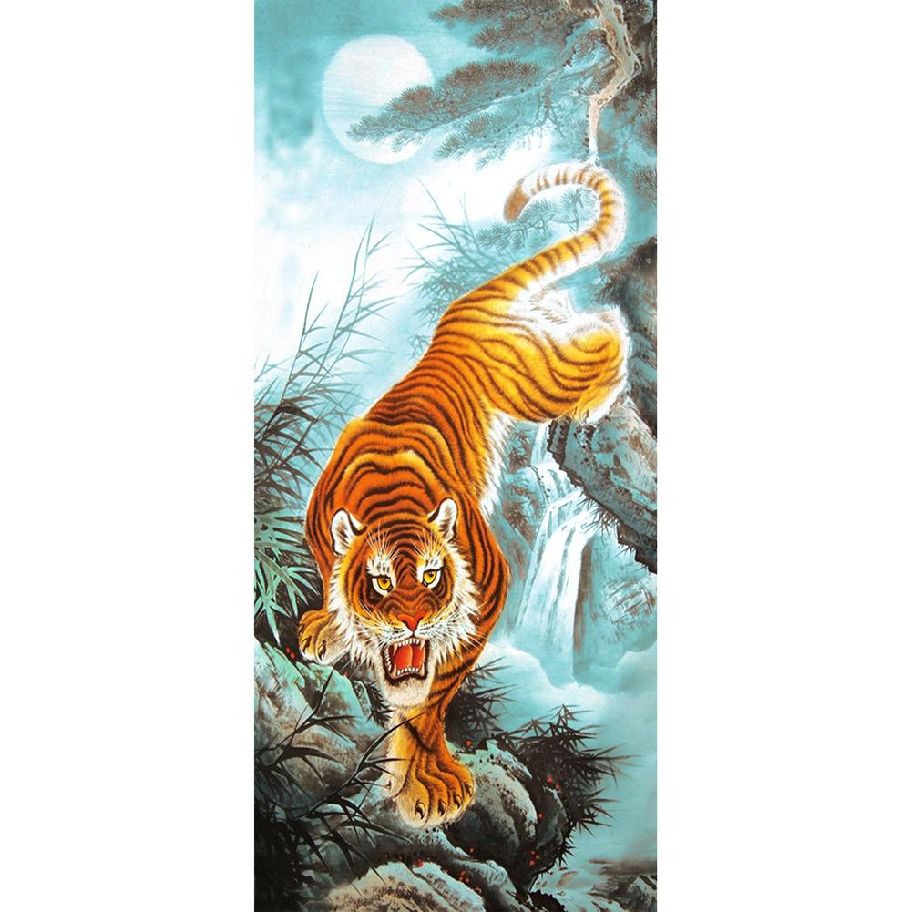 

40x85cm - Round Drill Diamond Painting - Tiger (Big Size), 501 Original