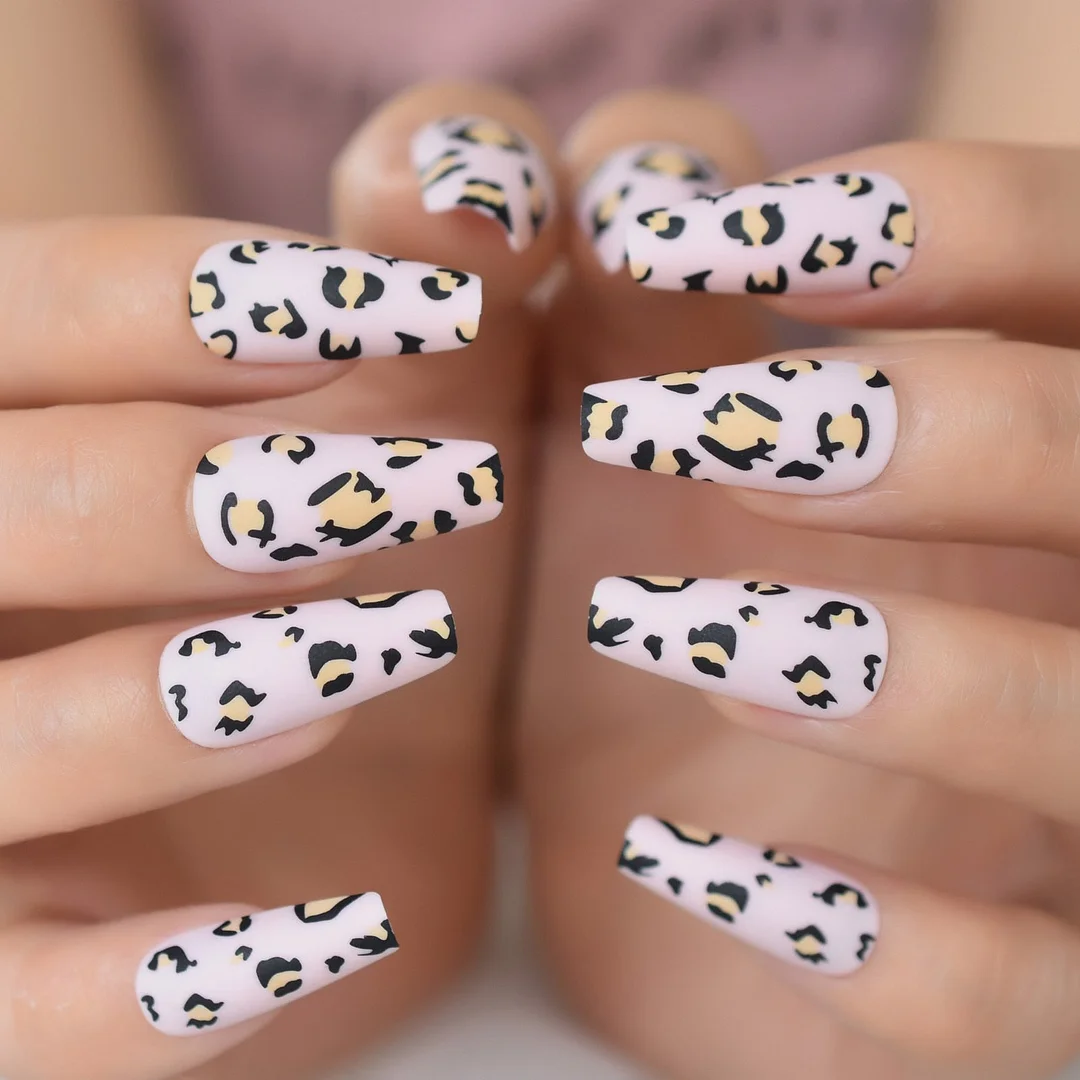 Nail Art False Nails Coffin Grey Press On Medium Long With Designs Fake Nails Stick On Nail Display Faux Ongles Shimmer-Nail Inspo