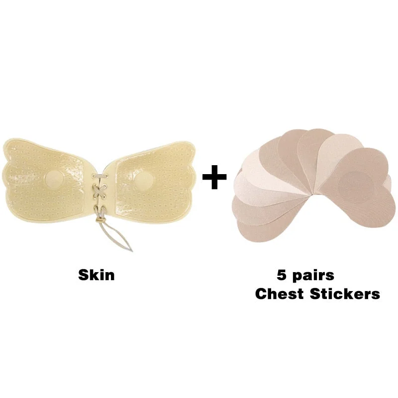 Women Invisible Bra Super Push Up Seamless Self-Adhesive Sticky Wedding Party Front Strapless A B C D Cup Fly Bra