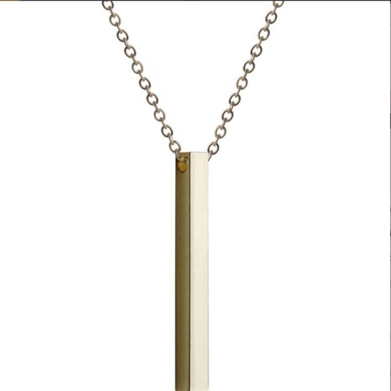 Minimalist Geometric Stainless Steel Titanium Steel Plating Men’s Pendant Necklace