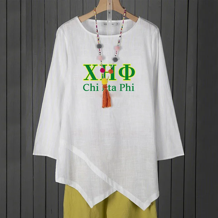 Casual loose all-match solid color long-sleeved T-shirt