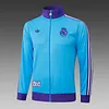 2025/2026 Real Madrid Light Blue Retro Long Zipped Jacket Football Shirt 1:1 Thai Quality