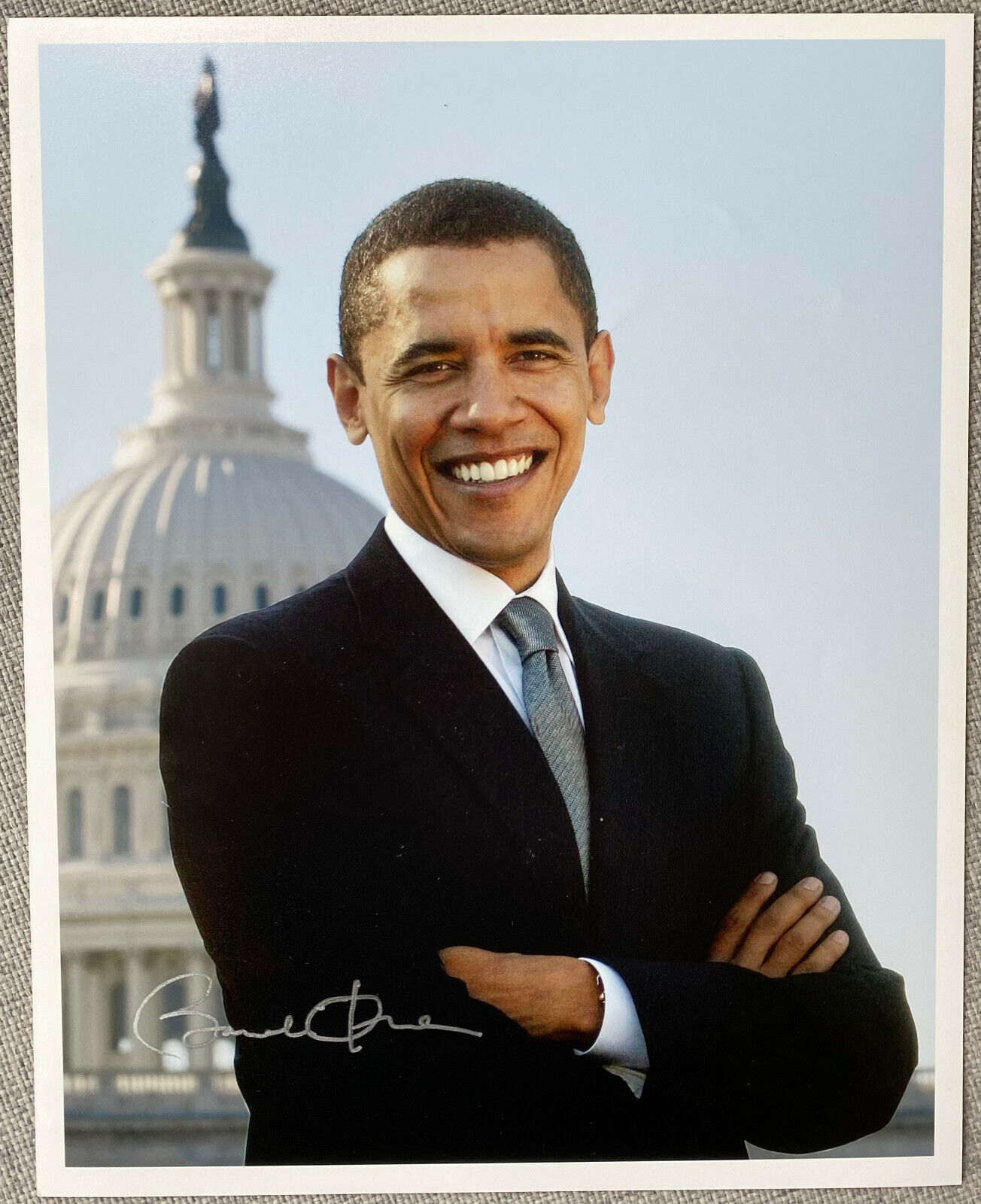 President Barack Obama Signed RARE 8x10 Photo Poster painting - U.S. Senate