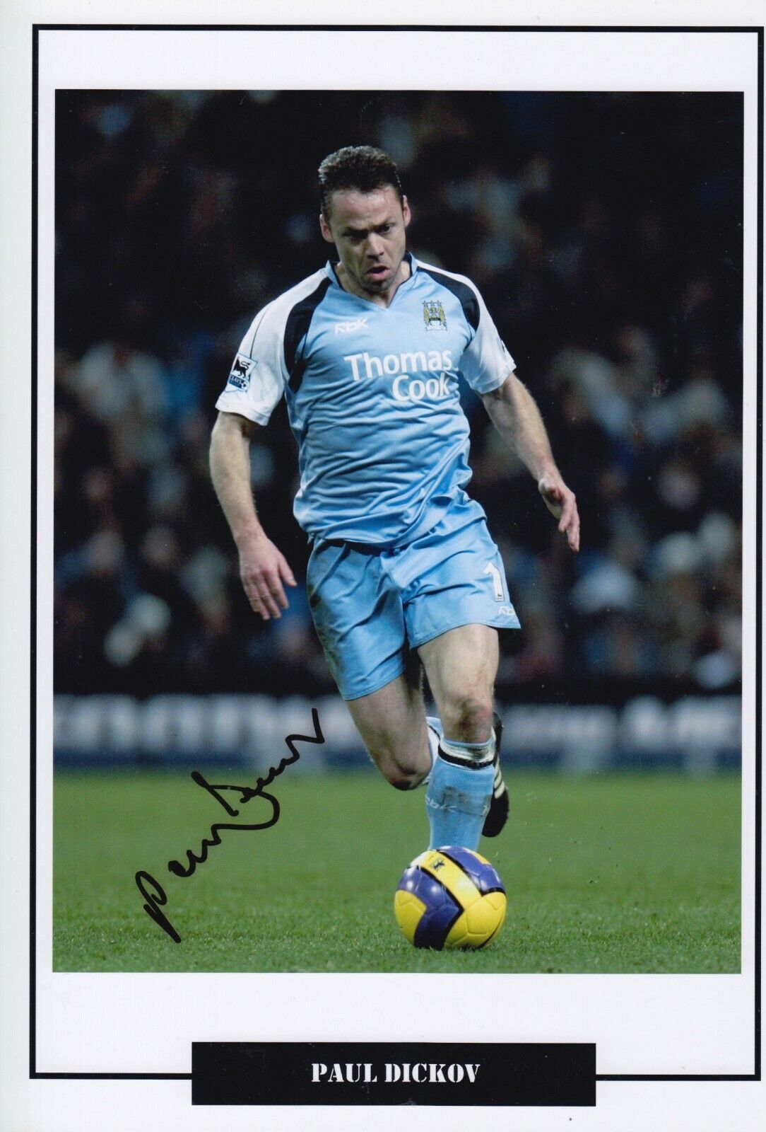 Paul Dickov Hand Signed 12x8 Photo Poster painting - Manchester City Football Autograph.