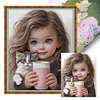 (Multi-Style) Girl Animal-11CT Stamped Cross Stitch 40*50cm/15.75*19.69in