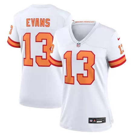 Women's '76 Tampa Bay Buccaneers #13 Mike Evans  White Player Game Jersey