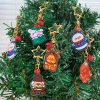 6PCS Cartoon Christmas Theme Acrylic Keychain New Year Christmas Bagpack Pendant Gift 