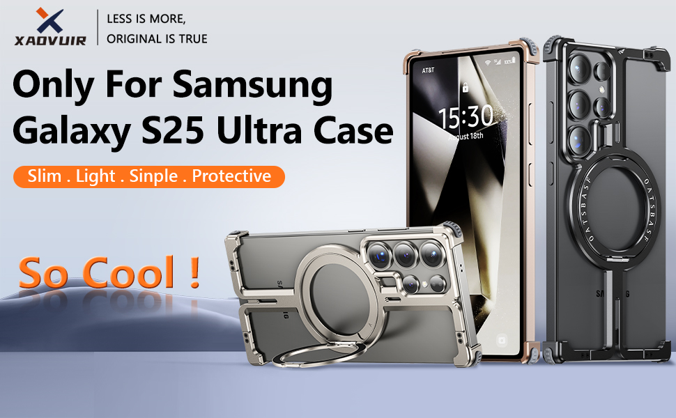 Slim Thin for Samsung Galaxy  s25 Ultra Case with Magnetic Ring Stand Rotatable