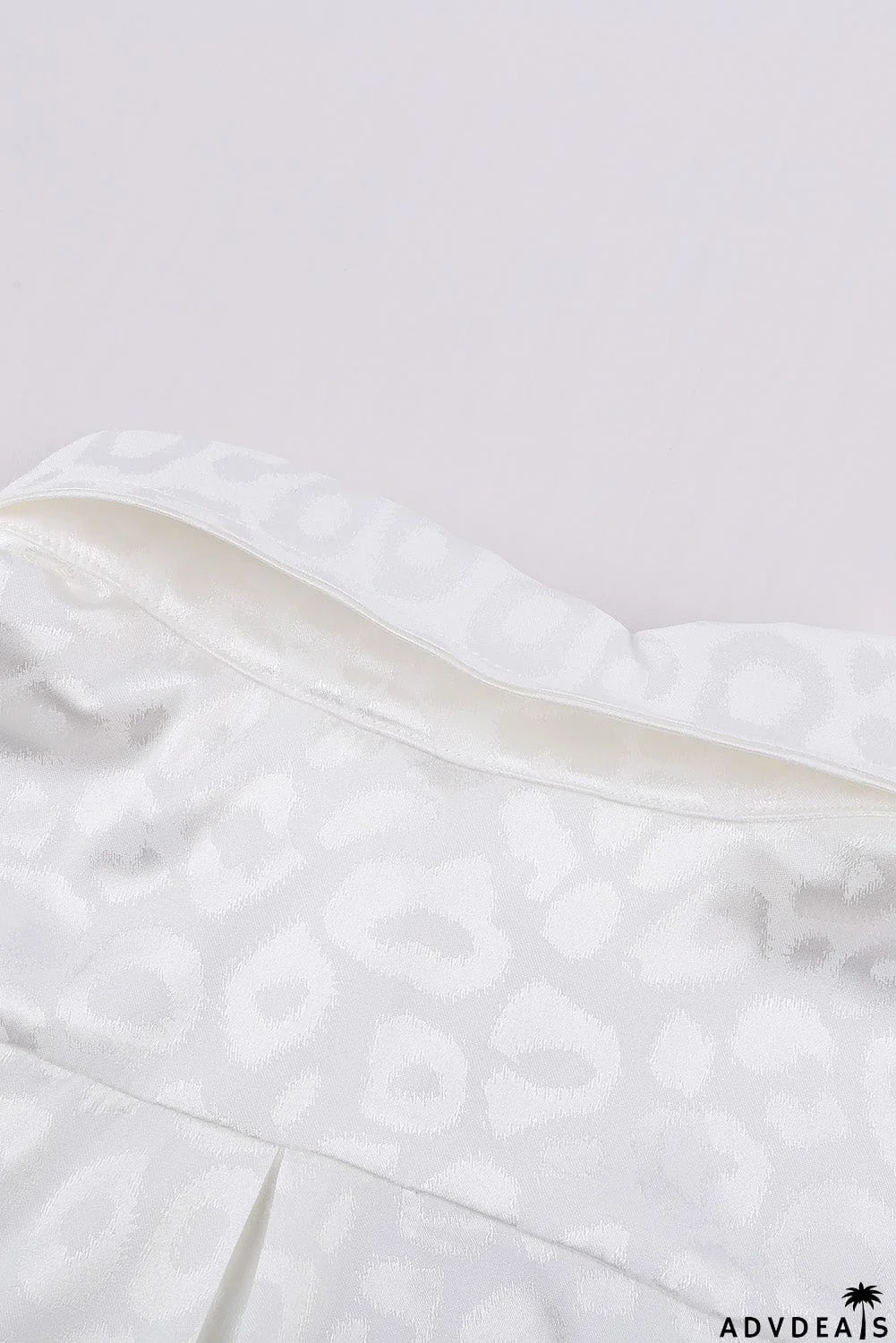 Turn-down Collar Embossed Button Shirt