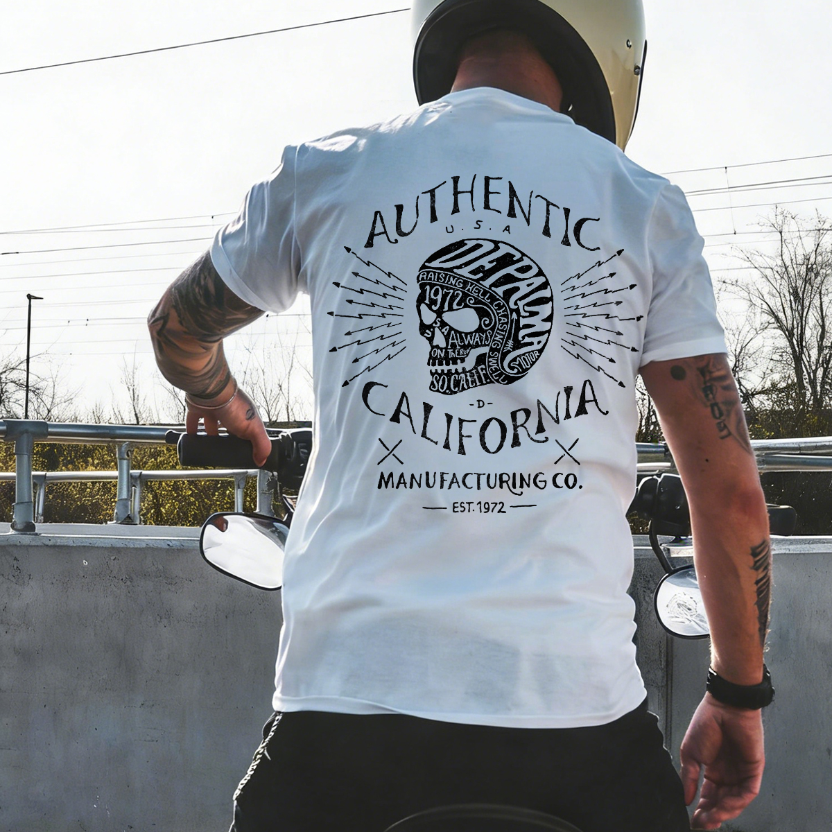 California Skull Graphic Cotton T-Shirt