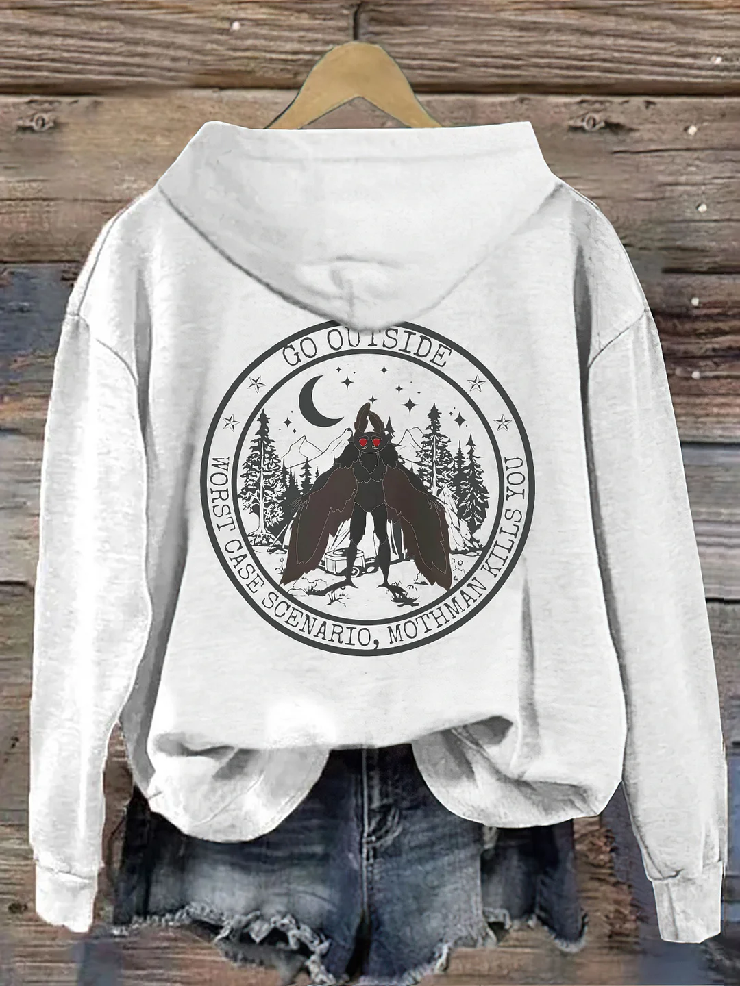 Go Outside Worst Case Scenario Mothman Hoodie 