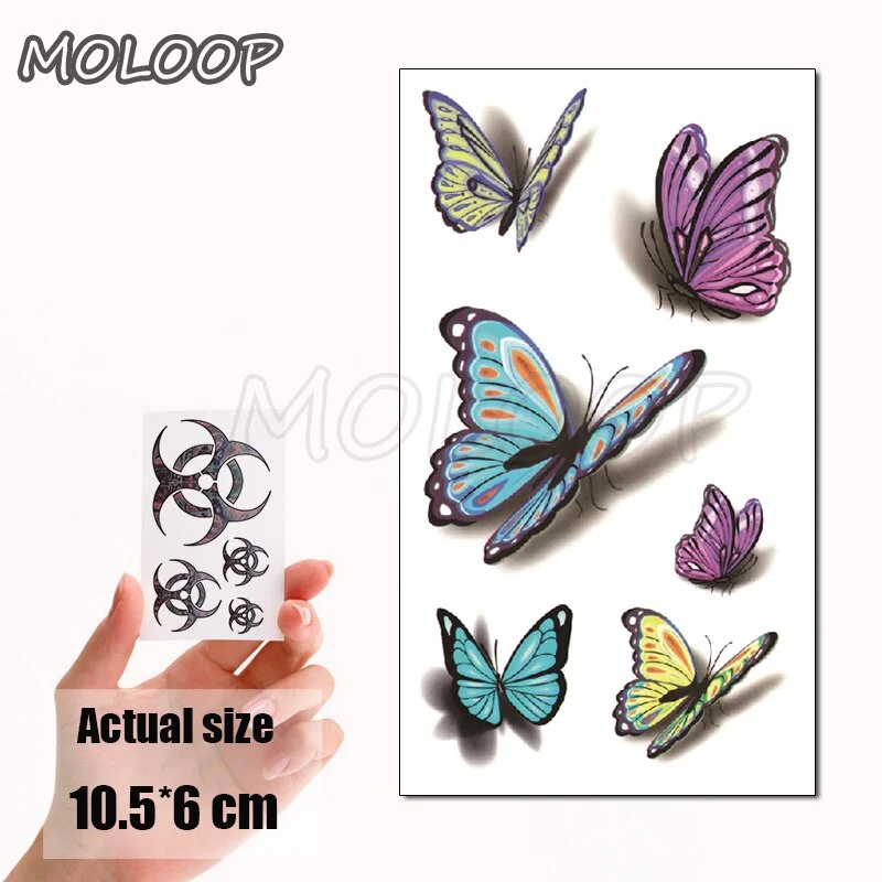 Water Transfer Tattoo Skull Cyclops Pirate Tattoo Body Art Waterproof Temporary Fake Flash Tattoo for Man Woman Kid 10.5*6cm