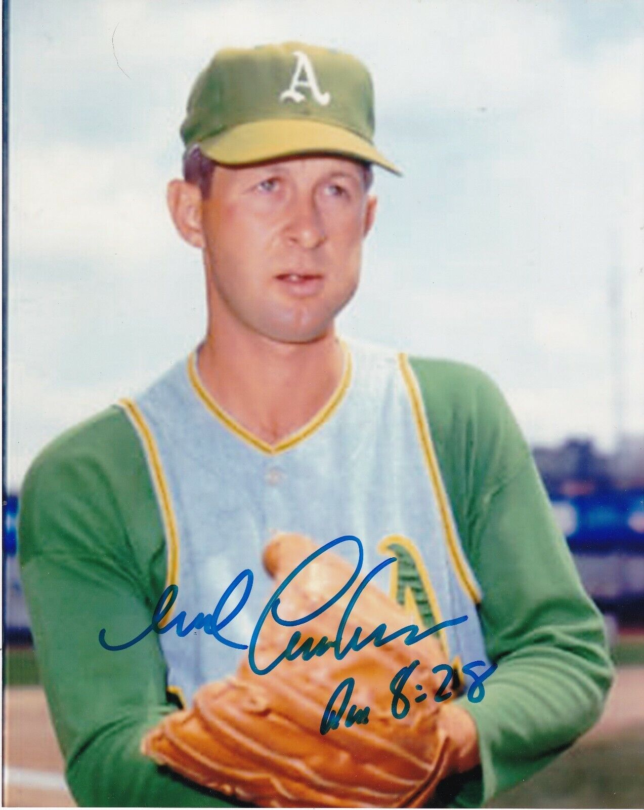 MARCEL LACHEMANN OAKLAND A'S ACTION SIGNED 8x10