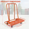 [US Local Warehouse] Heavy Duty Drywall Sheet Cart Panel Dolly Wooden Board Trolley Flatbed Handcart