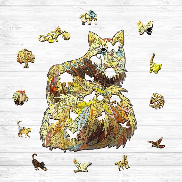 Persian Cat Wooden Jigsaw Puzzle