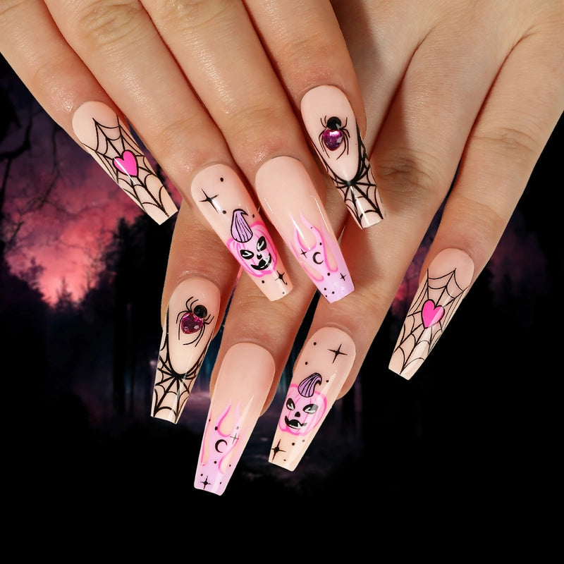 Halloween Cool Style Blood Stains Press-on Nails 1 Set
