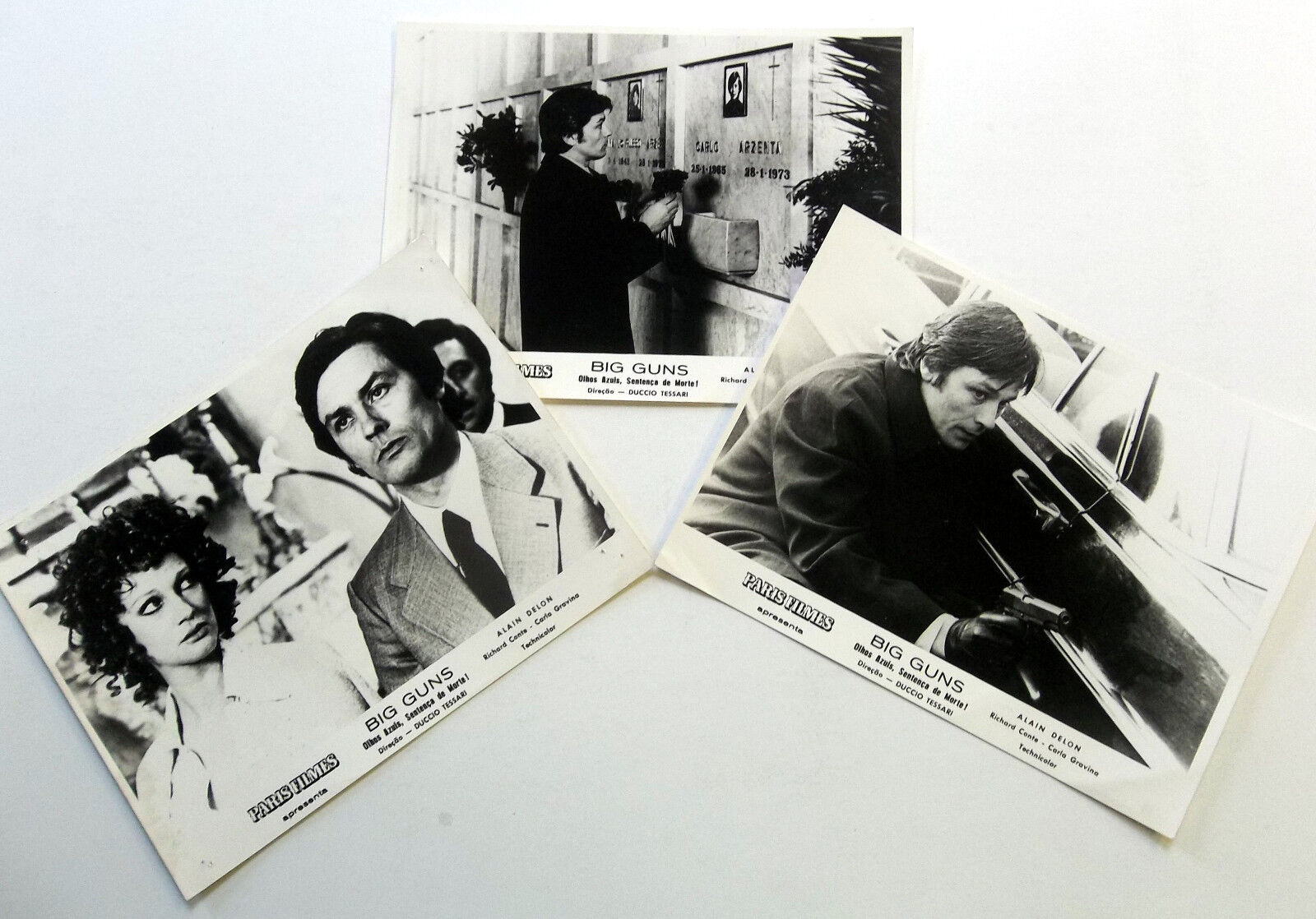 BIG GUNS (Tony Arzenta) B&W 8 x 10 Import Film Stills Lot Of 3 Alain DELON 1973