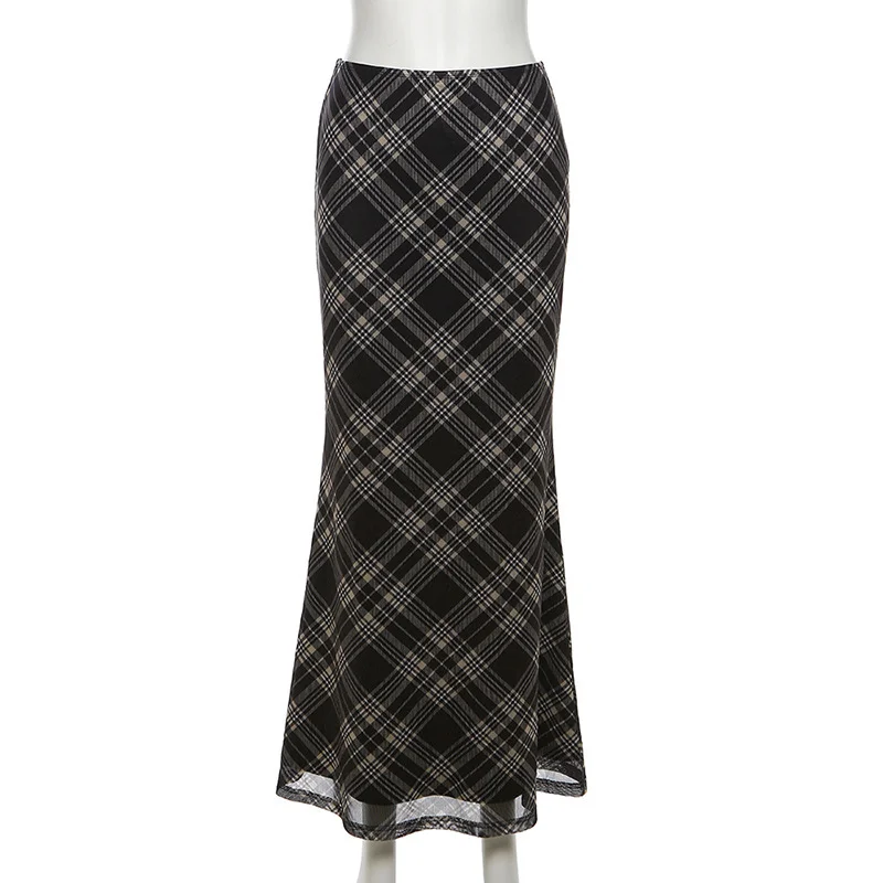 Zingj 2024 Summer New Style Fashion High-Rise Crows Skirt Half-Dress Woman