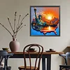 Diamond Painting -DIY Round Drill Statue of Liberty at Sunrise(40x40cm-Box)