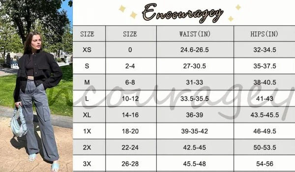 Encouragey Adjustable Straight Fit Cargo Pants( Free Shipping)