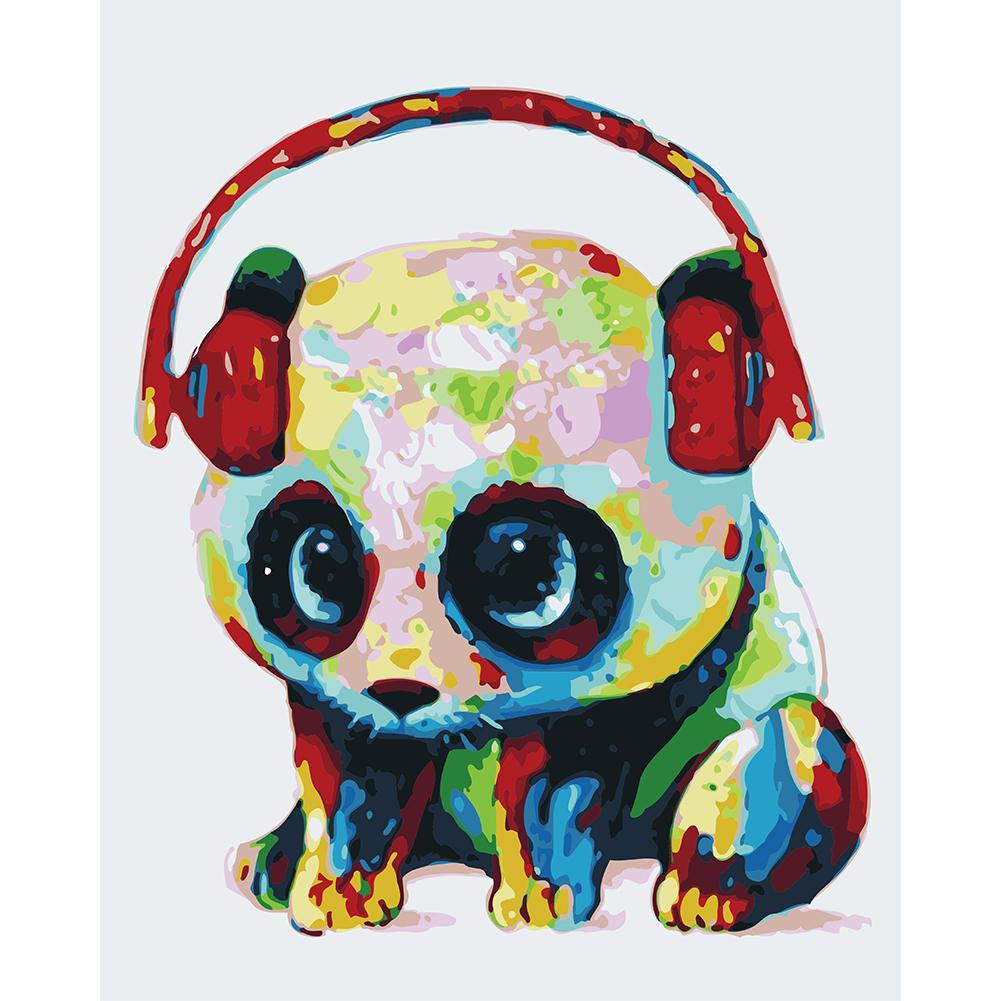 

40x50cm - Paint By Numbers Earphone Panda, 501 Original