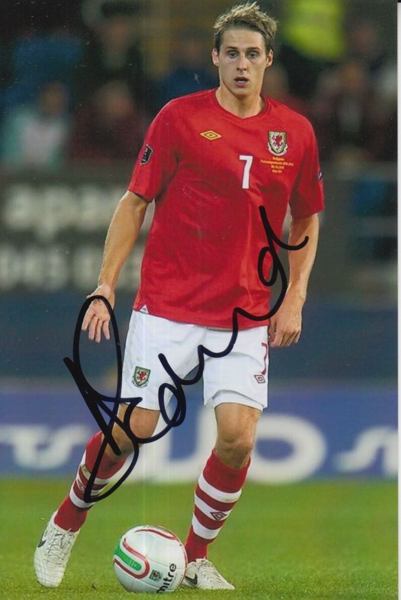 WALES HAND SIGNED DAVID EDWARDS 6X4 Photo Poster painting.