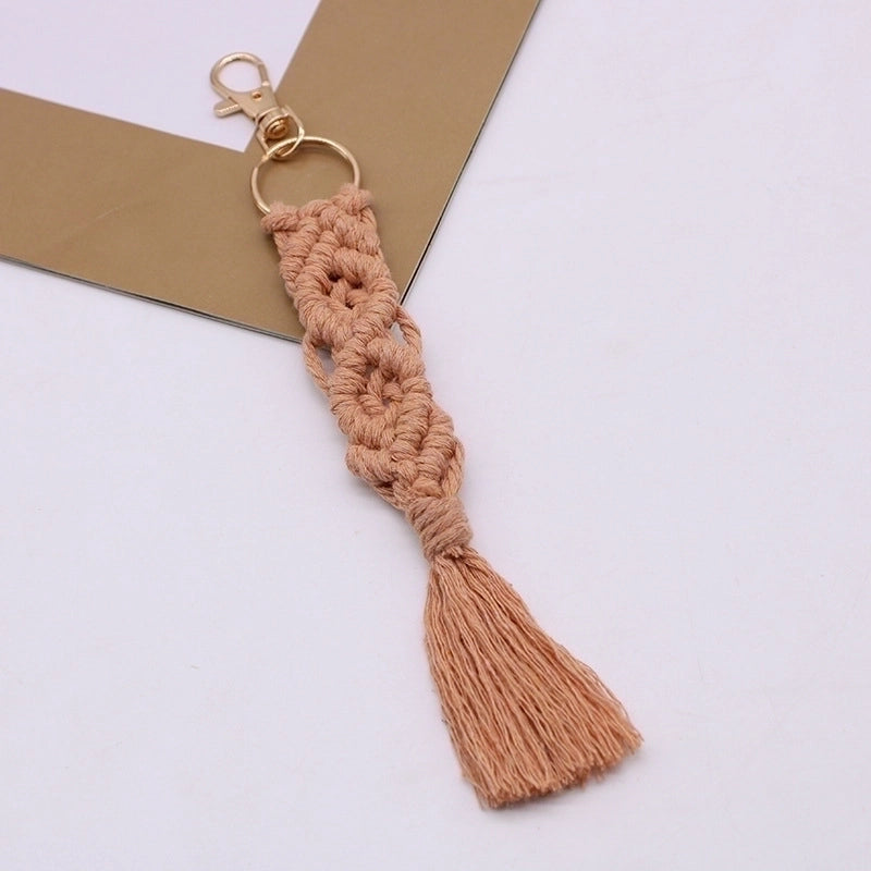 Minimalist Solid Color Cotton Rope Unisex Bag Pendant