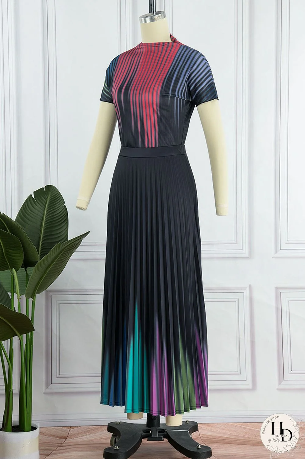 Purple Casual Print Patchwork O Neck Straight Dresses