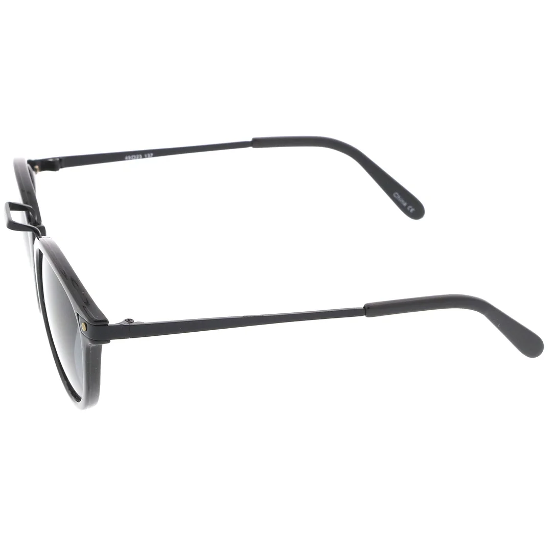 Retro Horn Rimmed Metal Nose Bridge P3 Round glasses 50mm