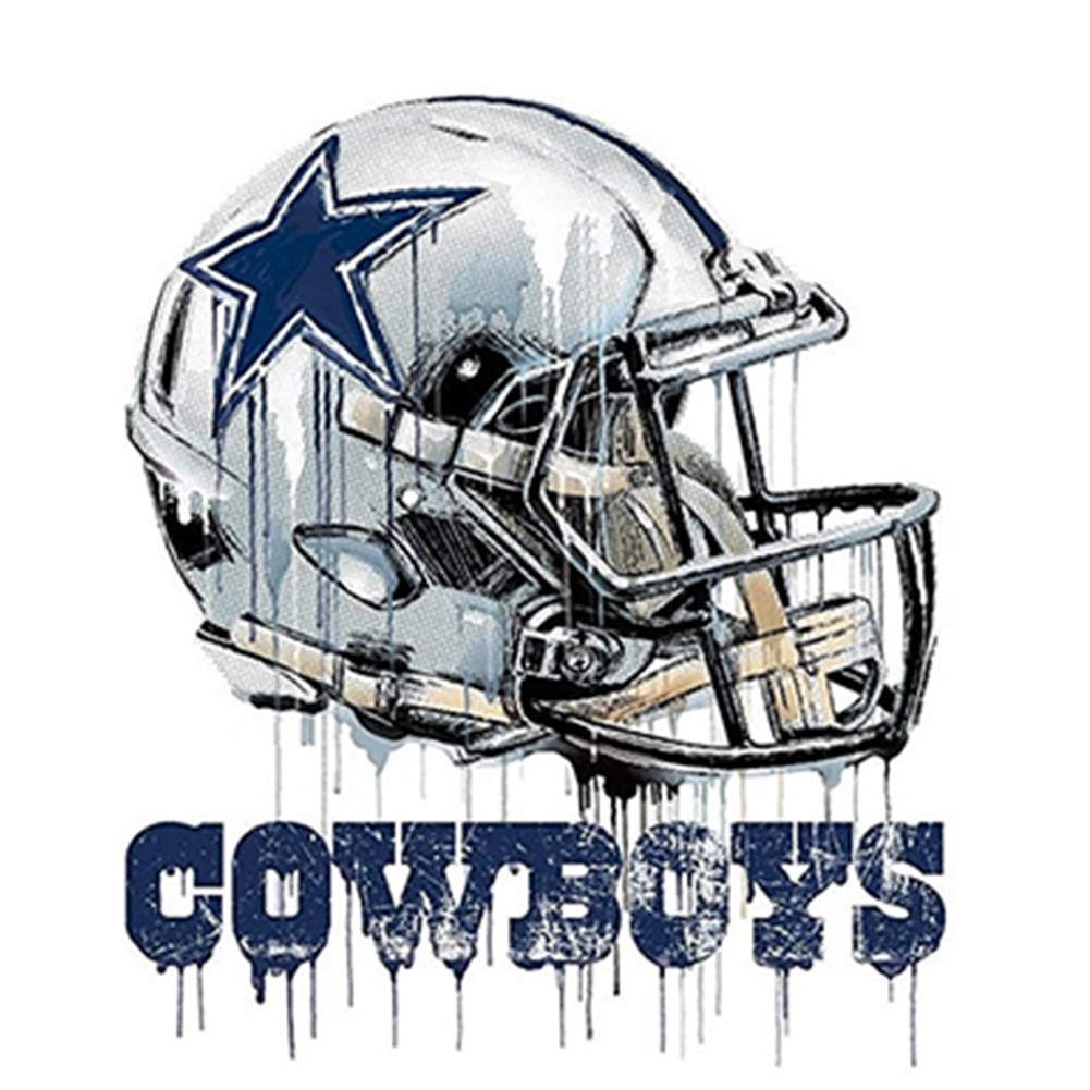 Dallas Cowboys Football Team 30*30CM(Canvas) Full Round Drill Diamond Painting gbfke