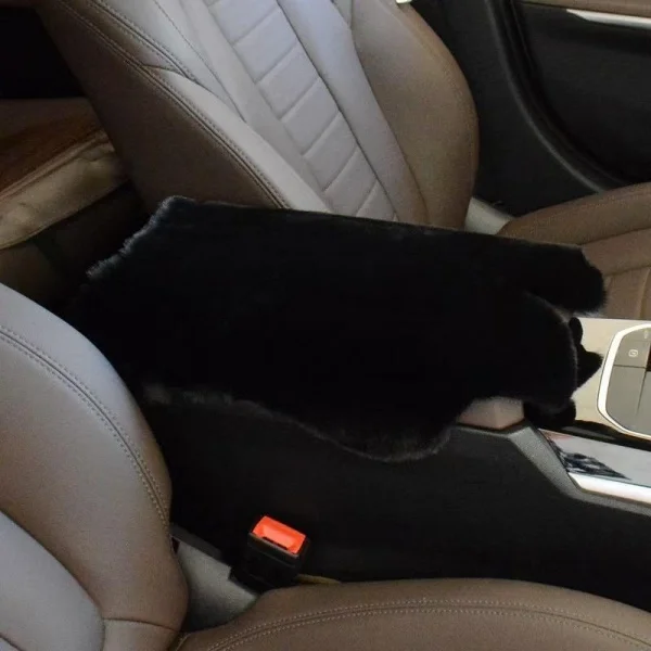 Winter Plush Car Armrest Box Mat