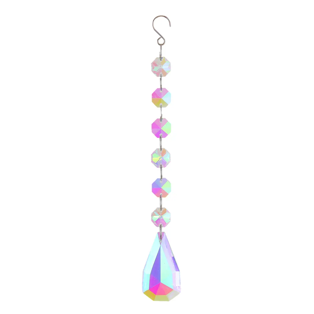 Crystal Wind Chimes Ornament AB Color Beads Hanging Pendant Kids Room Decor