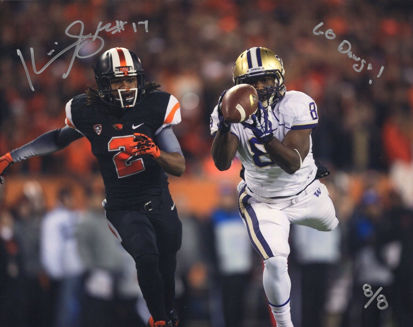 Kevin Smith 8x10 Photo Poster painting Autographed Signed INSCR #'d 8/8 UW Washington Huskies