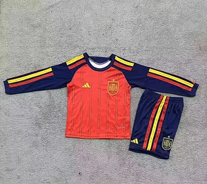 2026 Long Sleeves Spain National Team Home Football Shirt 1:1 Thai Quality Kids Size