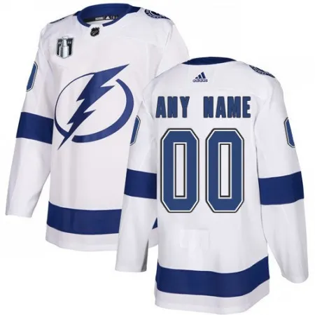 Men's Tampa Bay Lightning Active Player Custom 2022 White Stanley Cup Final Patch Stitched Jersey 02A7