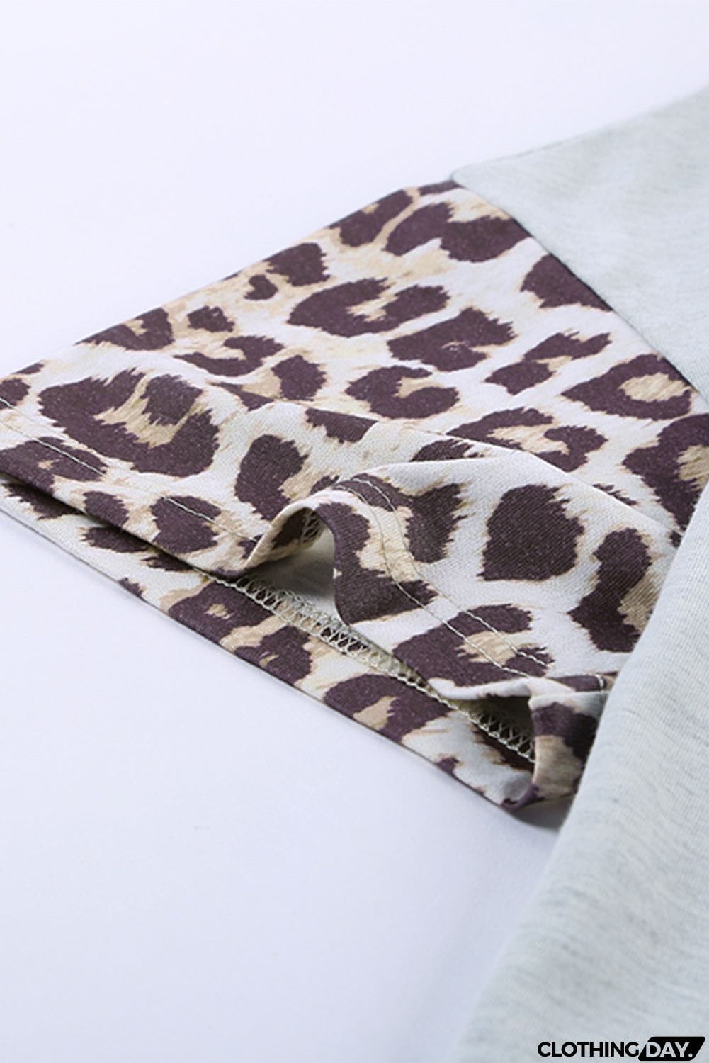 Women's Casual Animal Print Colorblock Short Sleeve Top