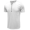 Gioiacombo&trade; Collo Henley da uomo tinta unita maniche corte