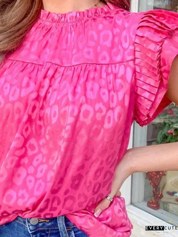 Fuchsia Cheetah Print Top