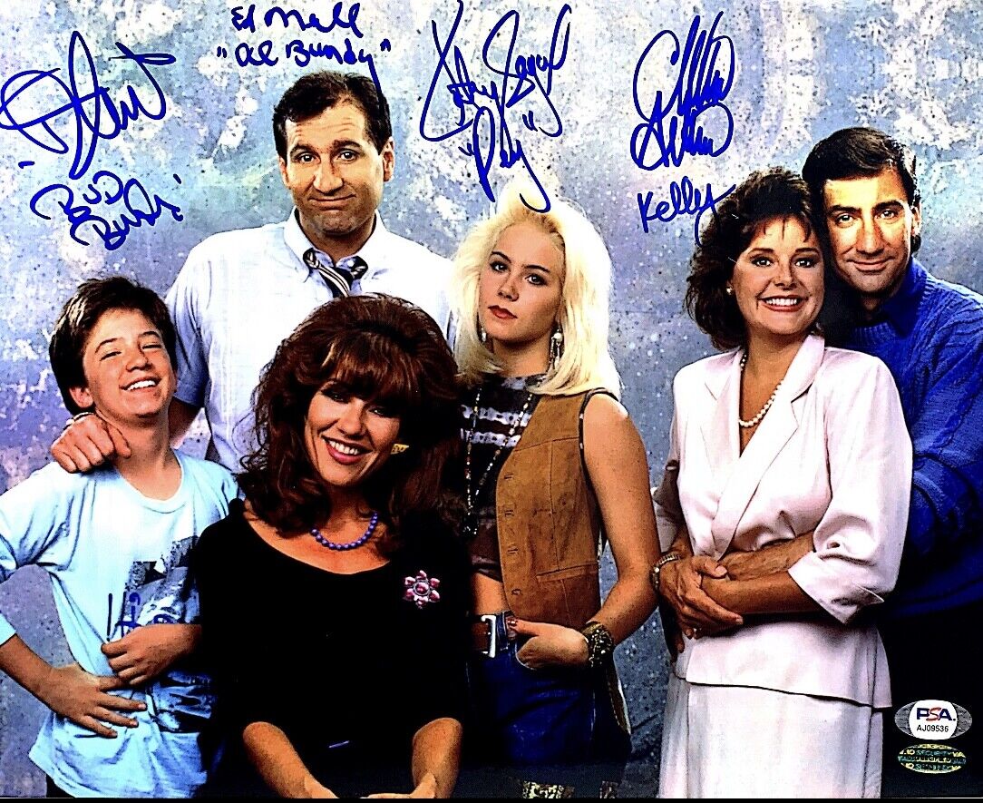 Married With Children Cast Signed 11x14 Photo Poster painting PSA AJ09536 Ed O'Neill, Applegate