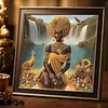 Lakeside Black Beauty Special Shaped 5D DIY Partial Drill Diamond Art Kit 30x30cm Diamonds Dots Gem Art Kits for Adults Home Decor
