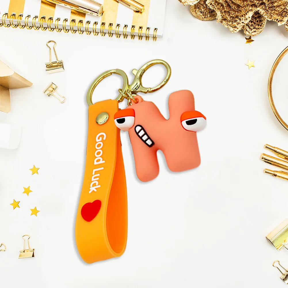 Letter A-Z Keychain Wacky Wizard Handbag Key Chain for Car Keys/Wallet/Backpack