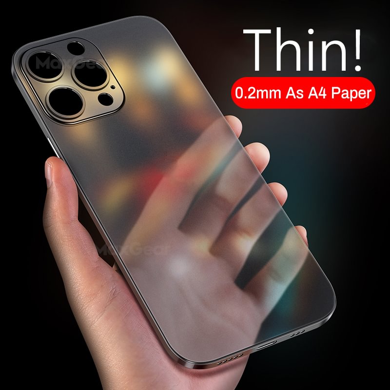 2022 New Upgrade Ultra-thin Anti-fingerprint Matte Transparent Soft Case for iPhone