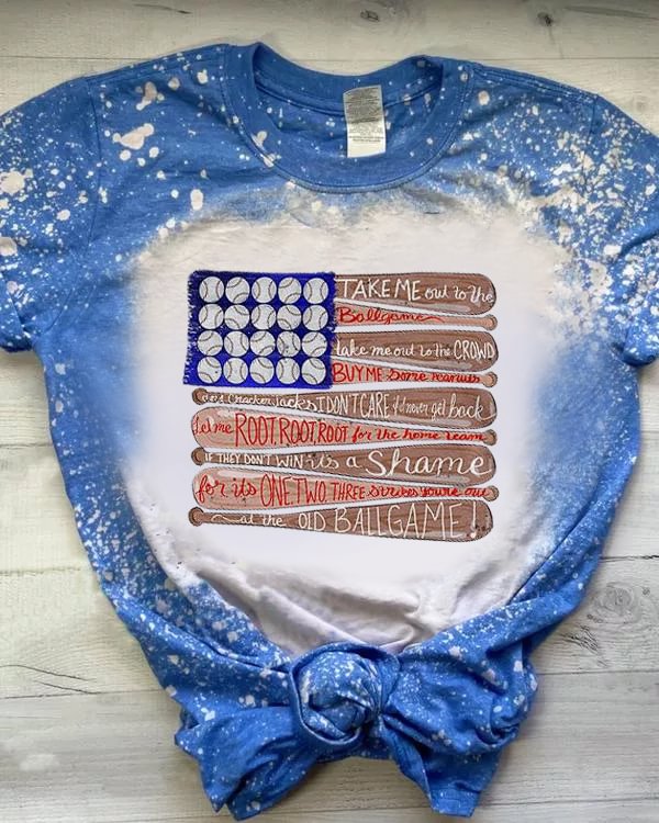 Baseball Mom Bleached T-shirt