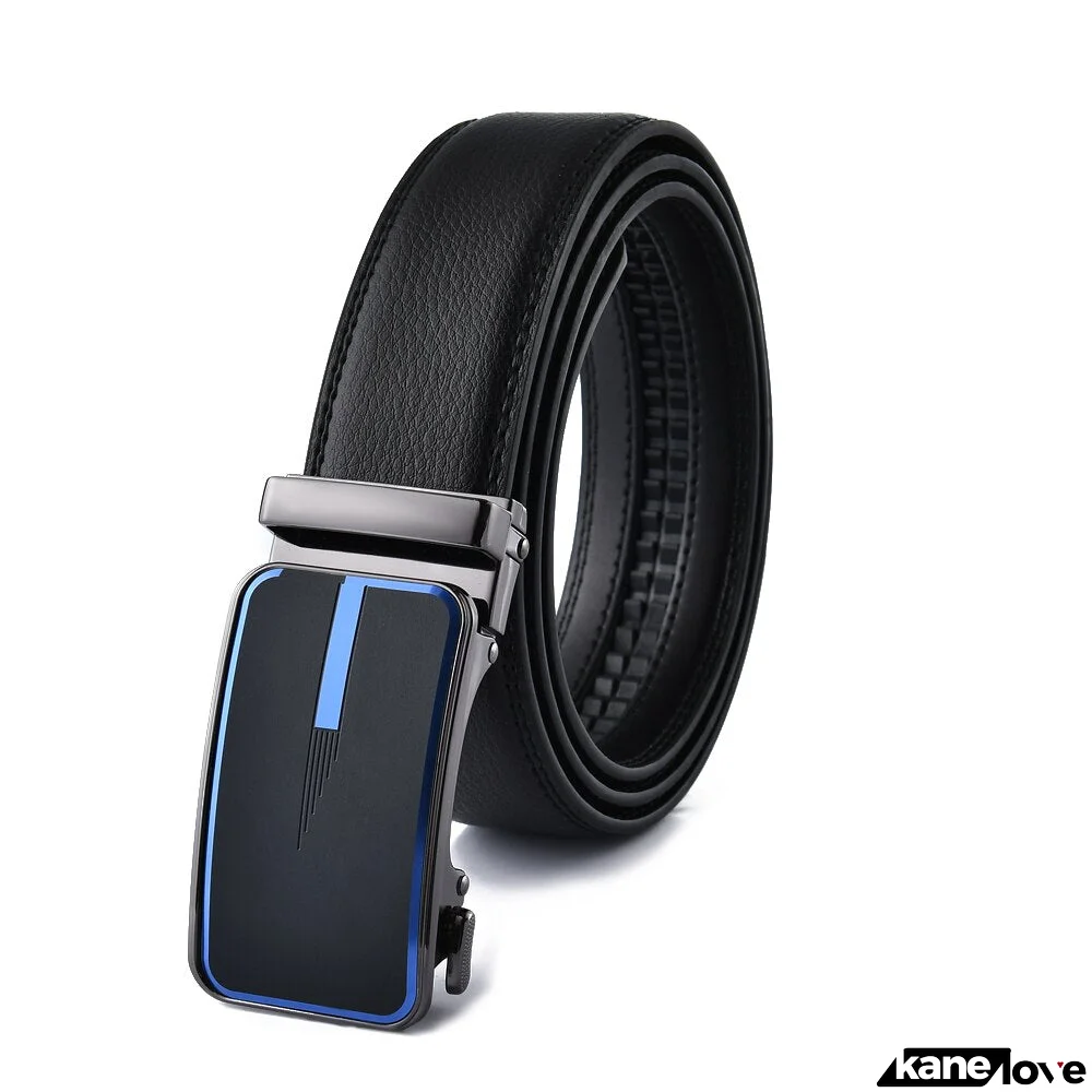 Men's Cowskin Automatic Metal Buckle Luxury Solid Pattern Belt